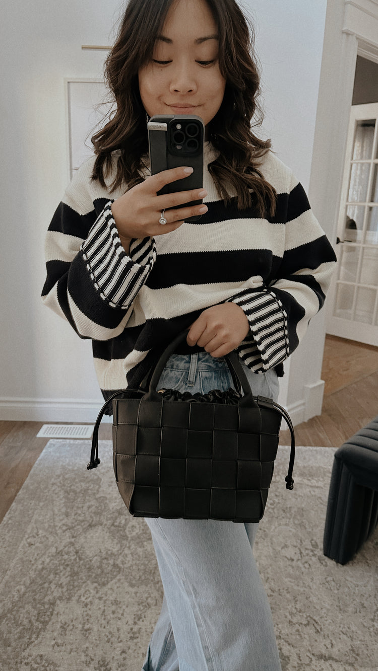 bold striped sweater