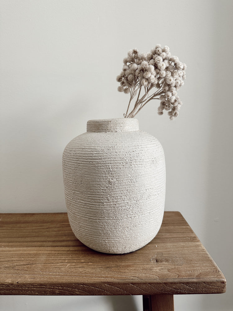 dried immortelle flowers in pearl grey