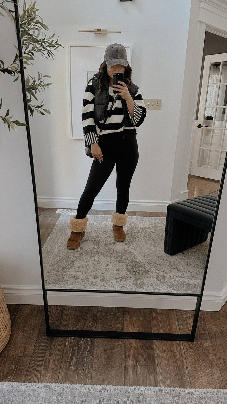 bold striped sweater