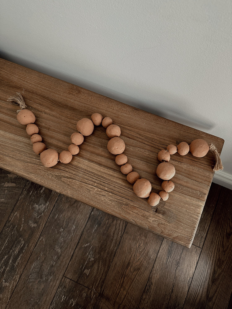 terracotta multi-size bead garland