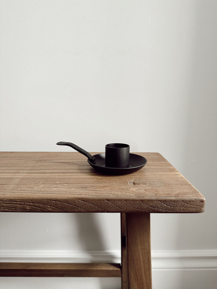 black candle holder with handle