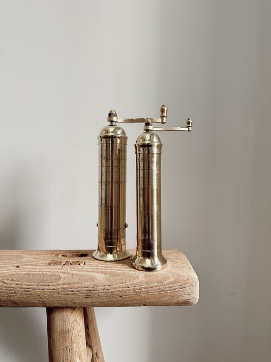 brass pepper and salt mills