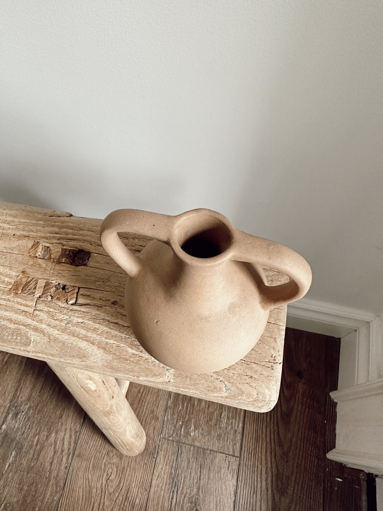 ceramic bobble vase in terracotta / small