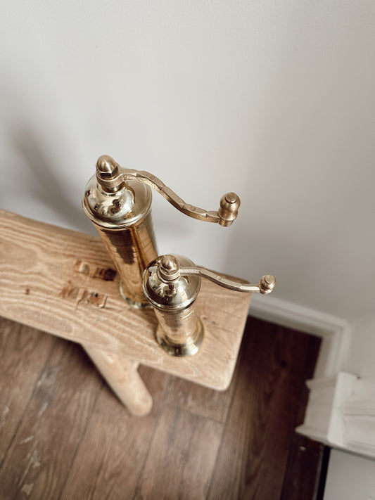 brass pepper and salt mills