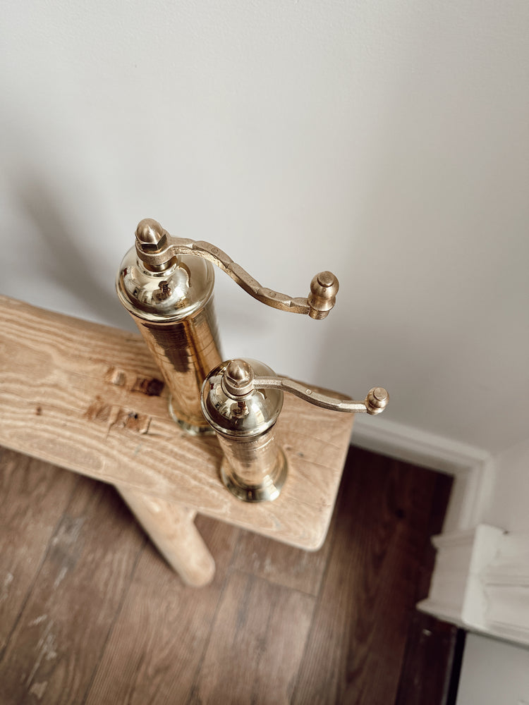brass pepper and salt mills