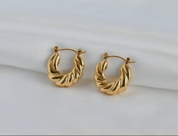 gold croissant hoops