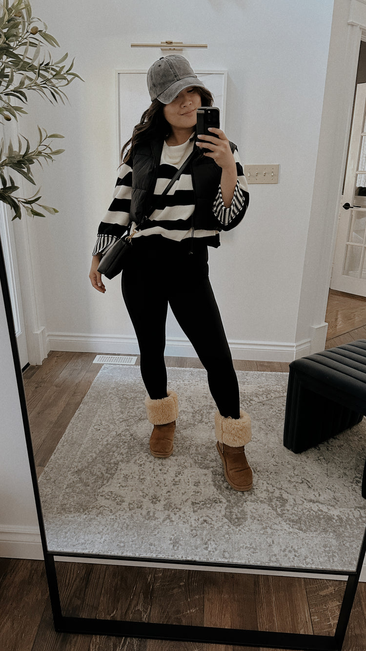 bold striped sweater