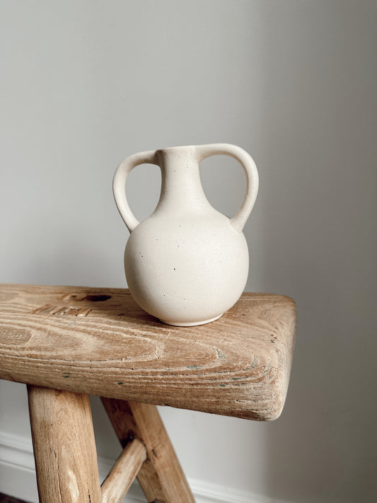 ceramic bobble vases in cream / small