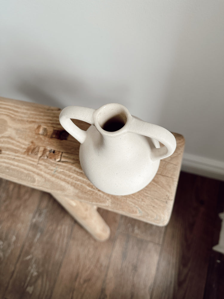 ceramic bobble vases in cream / small