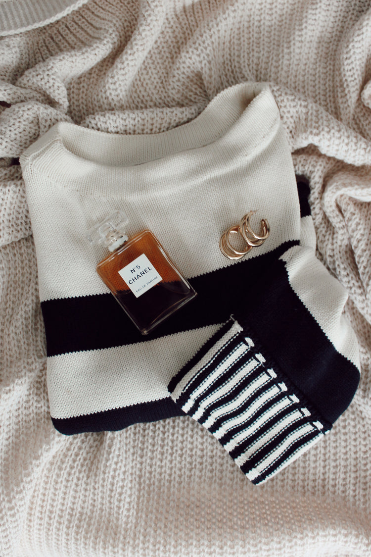 bold striped sweater