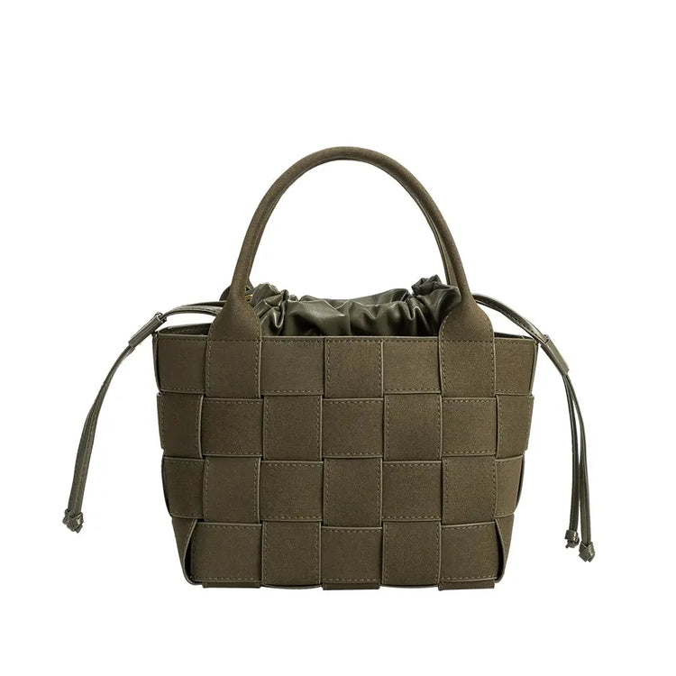 lyndsey woven handbag with crossbody strap