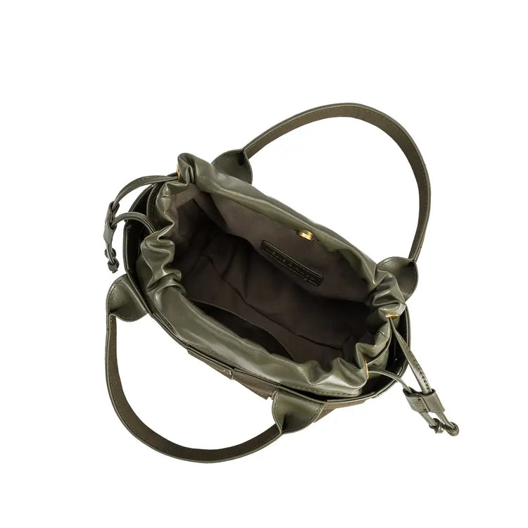 lyndsey woven handbag with crossbody strap