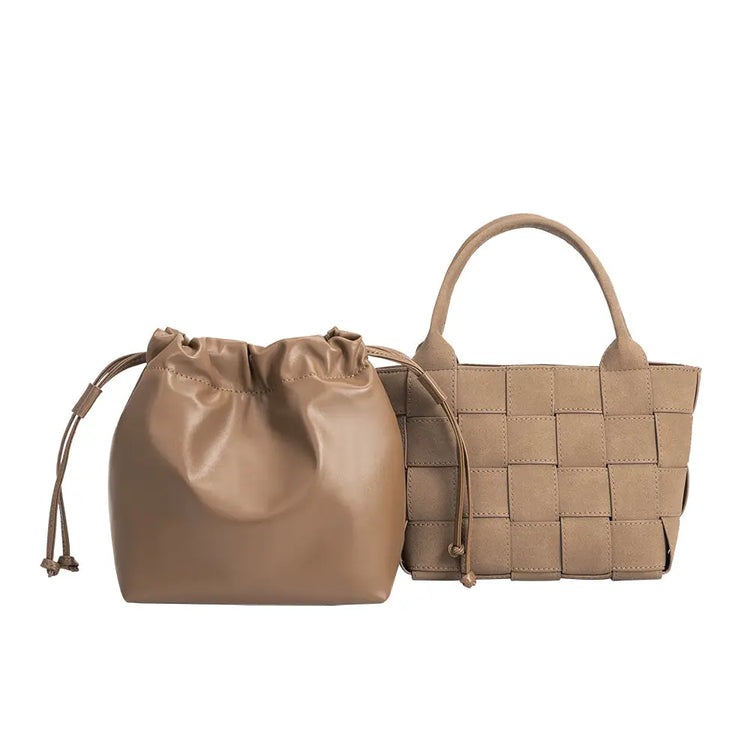lyndsey woven handbag with crossbody strap