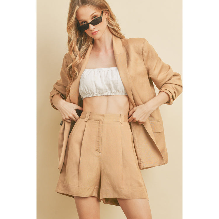 oversized linen blazer