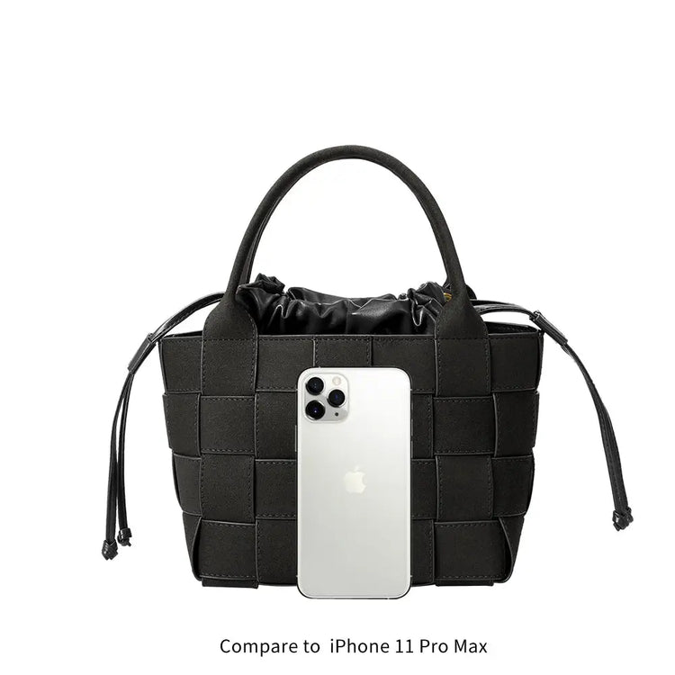 lyndsey woven handbag with crossbody strap