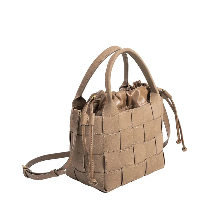 lyndsey woven handbag with crossbody strap