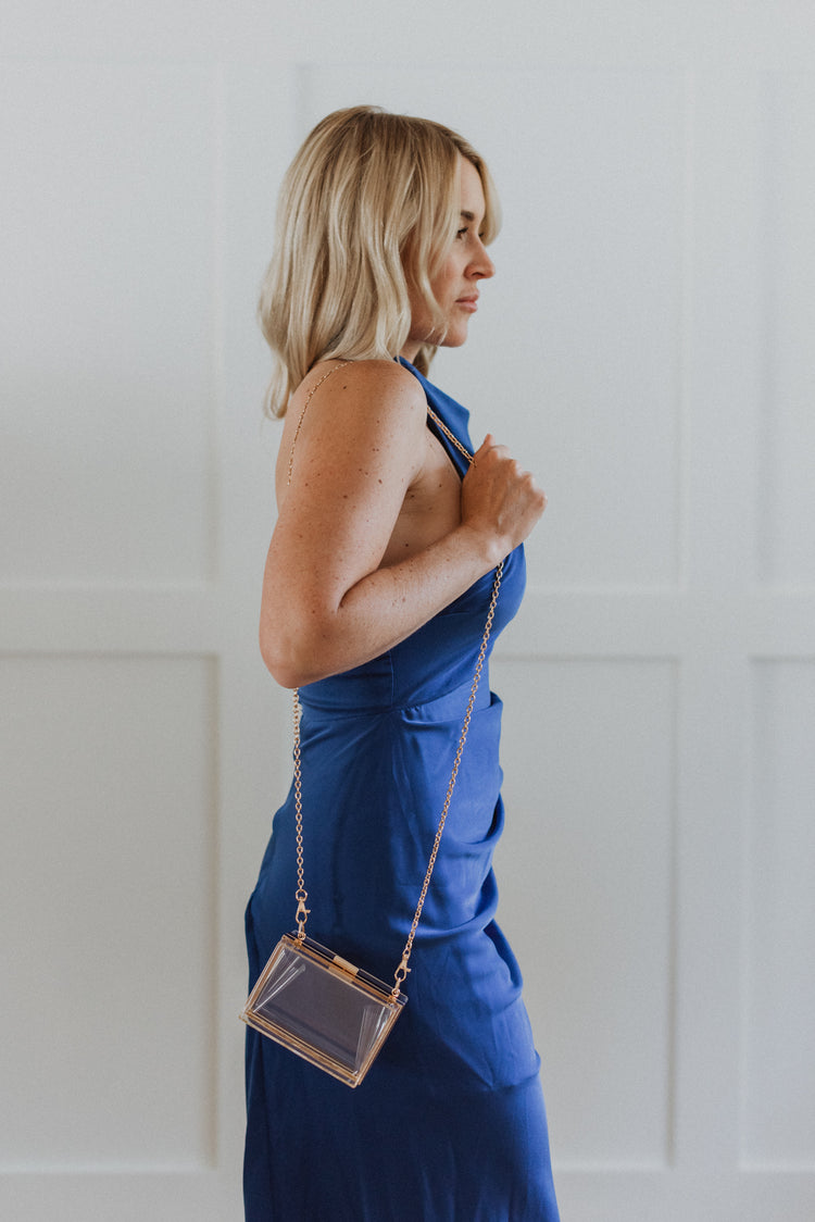 satin halter dress