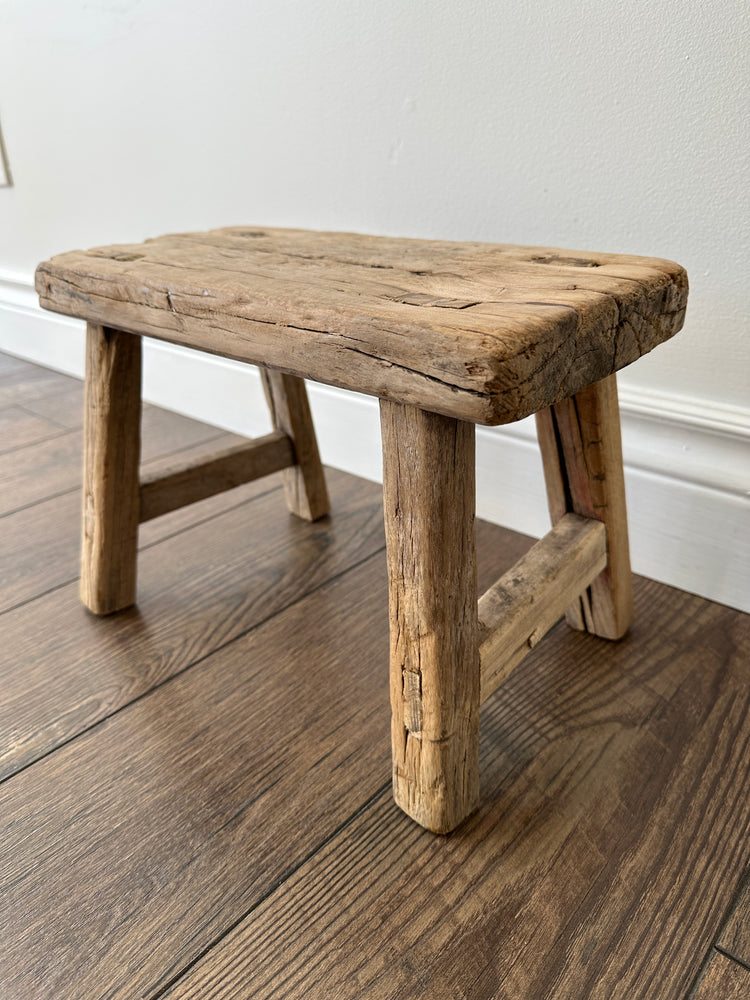 Elm Wood Baby Stool in Natural