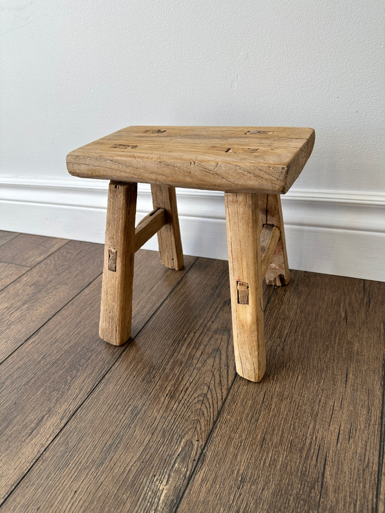 Elm Wood Baby Stool in Natural