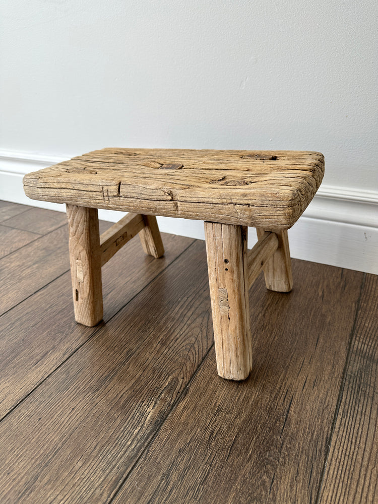 Elm Wood Baby Stool in Natural