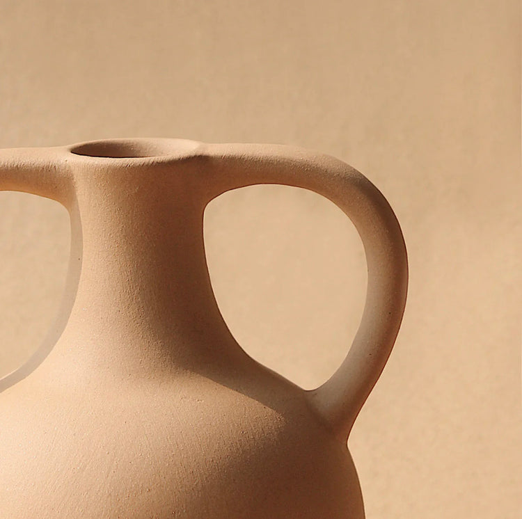 ceramic bobble vase in terracotta / small