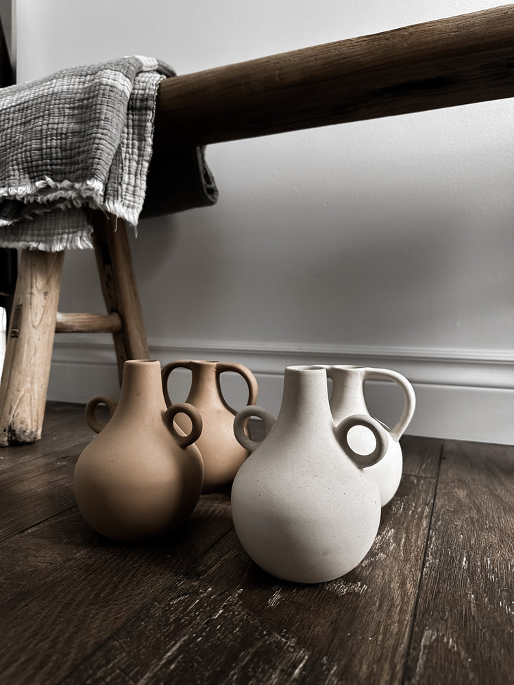 Harappan Belly Vase in Off-White