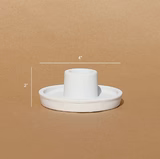 minimal ceramic candle holder in black