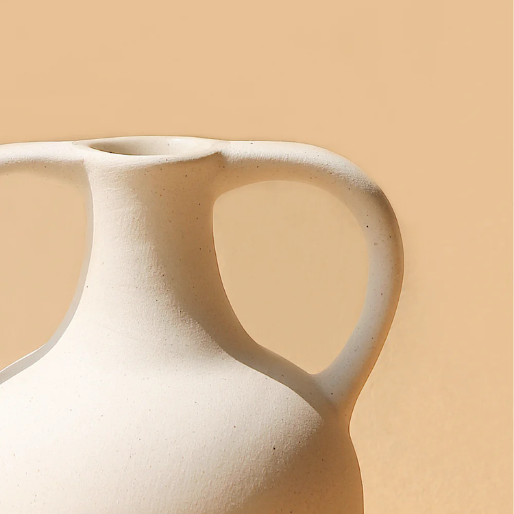 ceramic bobble vases in cream / small