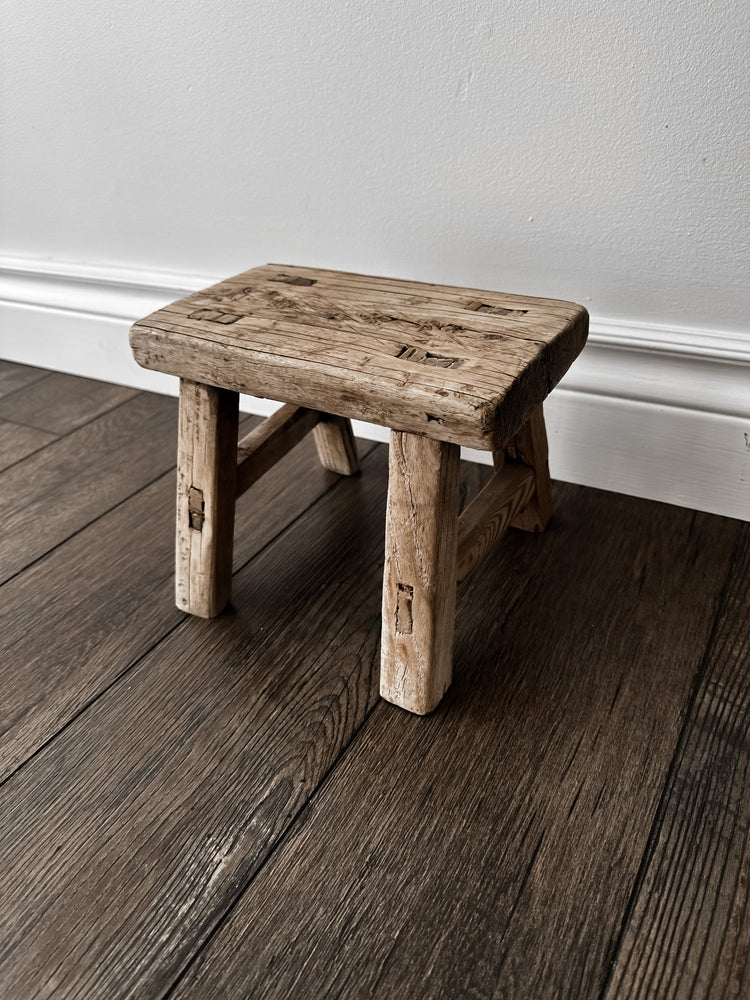 Elm Wood Baby Stool in Natural