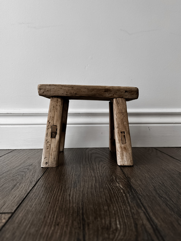 Elm Wood Baby Stool in Natural