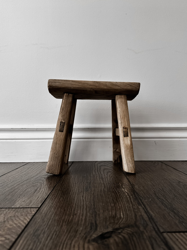 Elm Wood Baby Stool in Natural