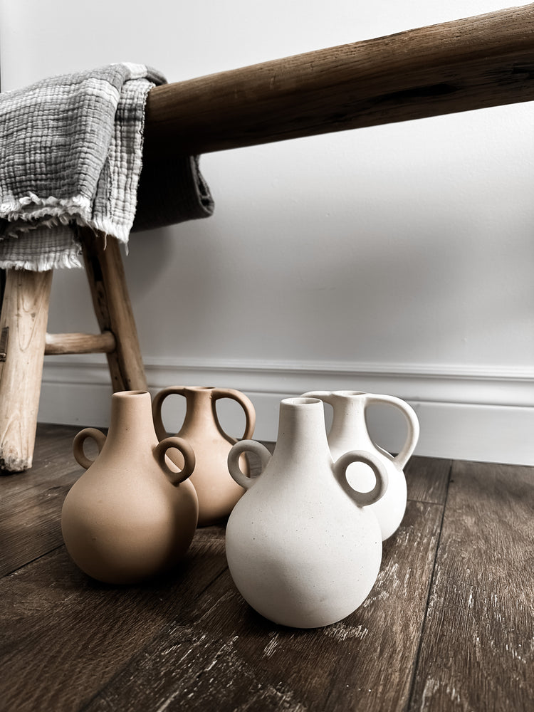 Harappan Belly Vase in Off-White