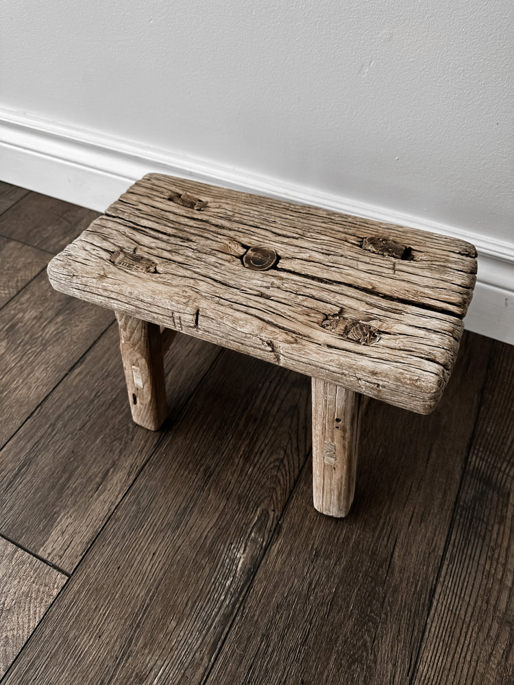 Elm Wood Baby Stool in Natural