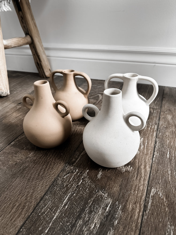 Harappan Belly Vase in Off-White