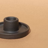 minimal ceramic candle holder in black