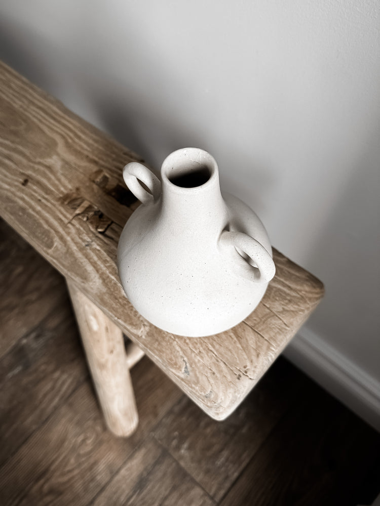 Harappan Belly Vase in Off-White