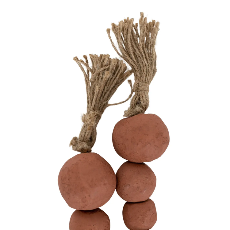 terracotta multi-size bead garland