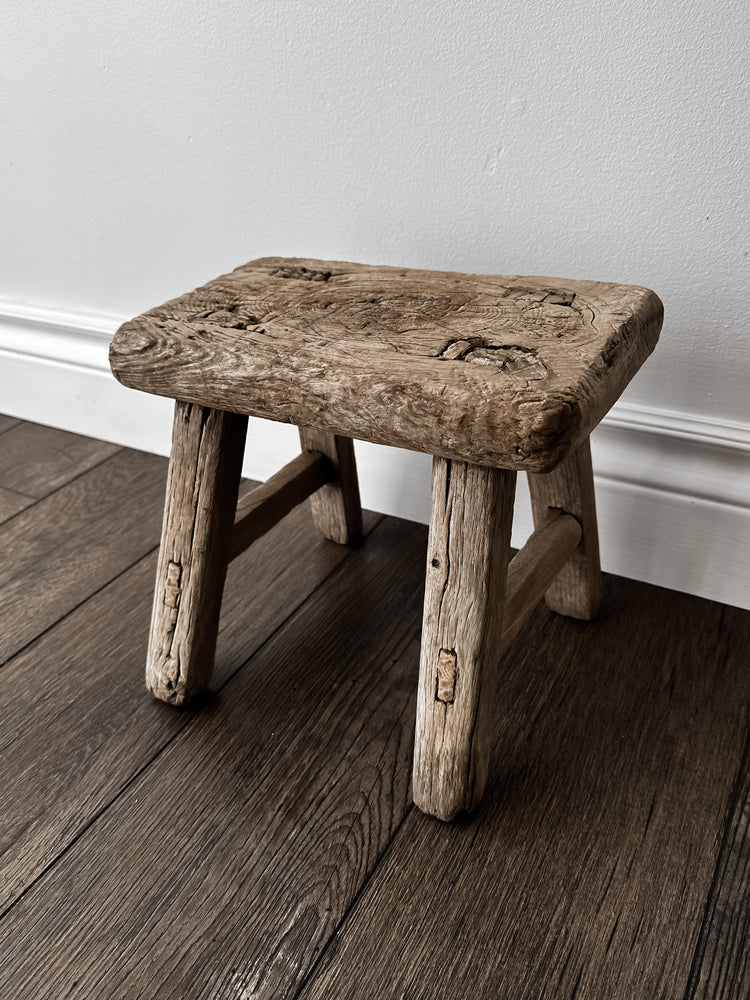 Elm Wood Baby Stool in Natural