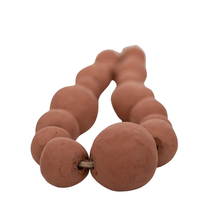 terracotta multi-size bead garland
