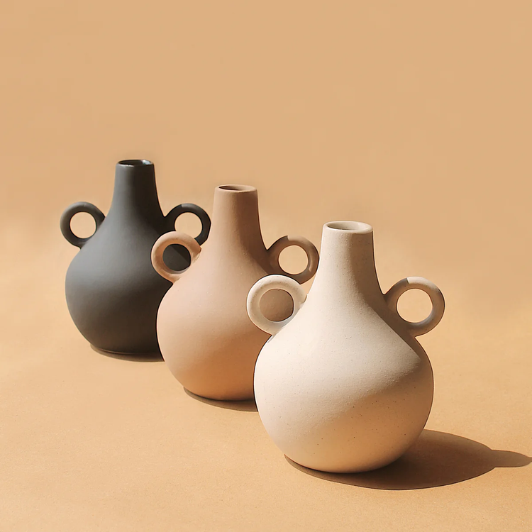 Harappan Belly Vase in Off-White
