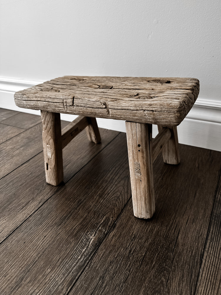 Elm Wood Baby Stool in Natural
