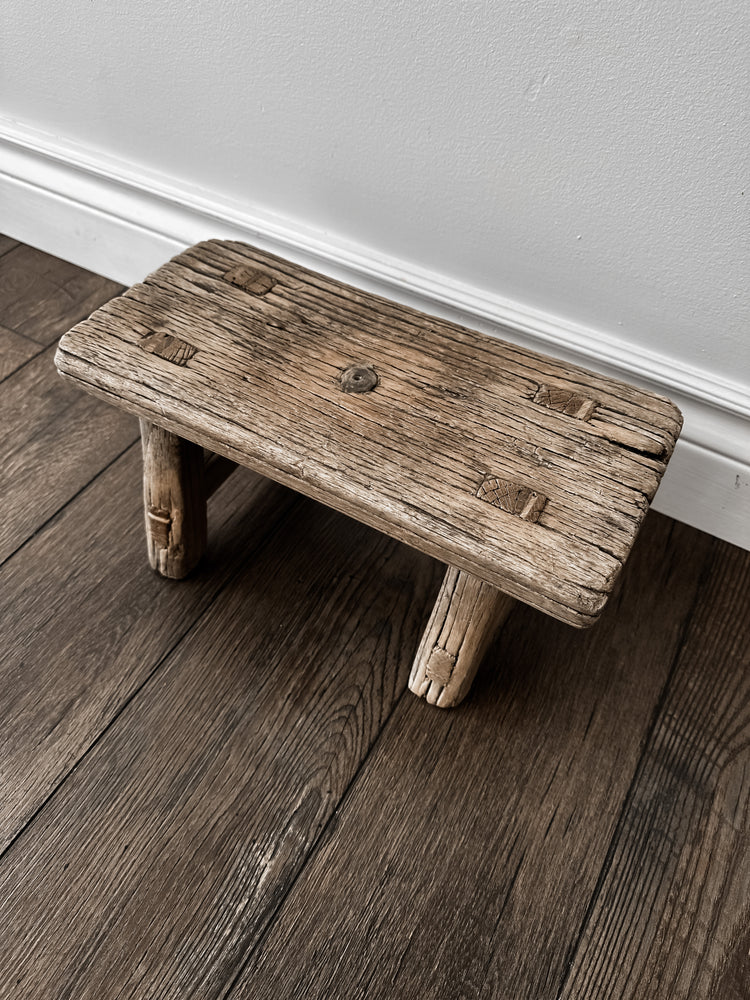 Elm Wood Baby Stool in Natural