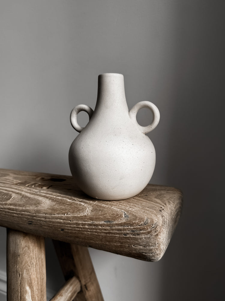 Harappan Belly Vase in Off-White