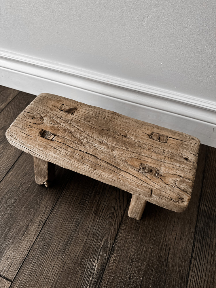 Elm Wood Baby Stool in Natural