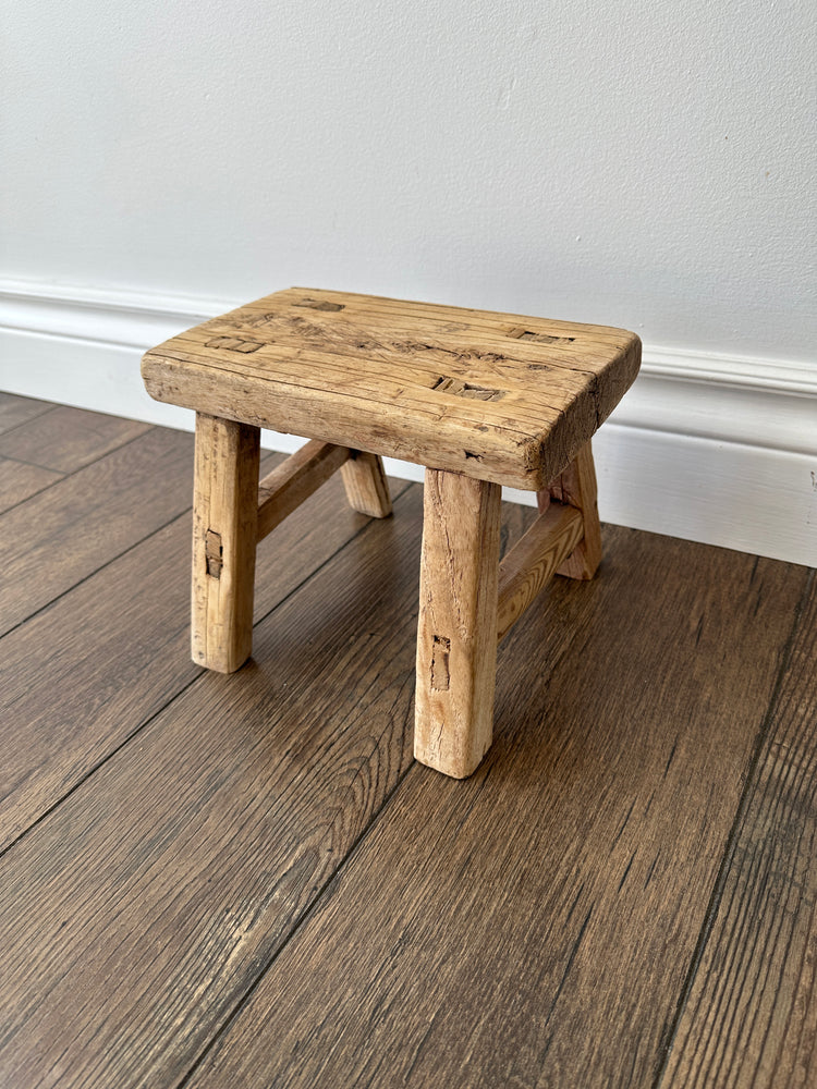 Elm Wood Baby Stool in Natural