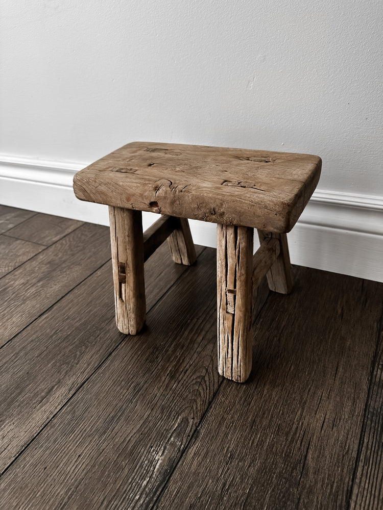 Elm Wood Baby Stool in Natural