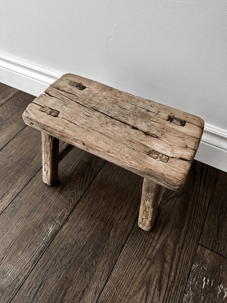 Elm Wood Baby Stool in Natural
