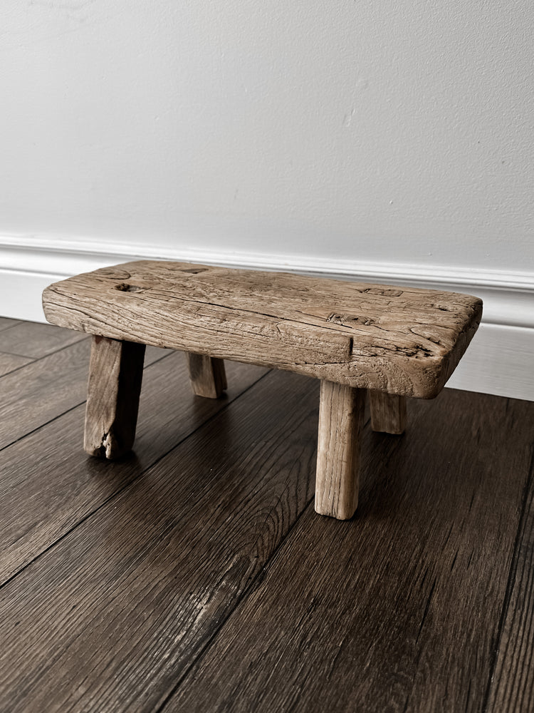 Elm Wood Baby Stool in Natural