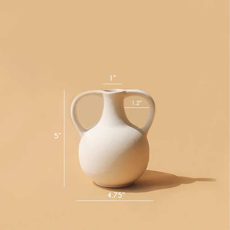 ceramic bobble vases in cream / small