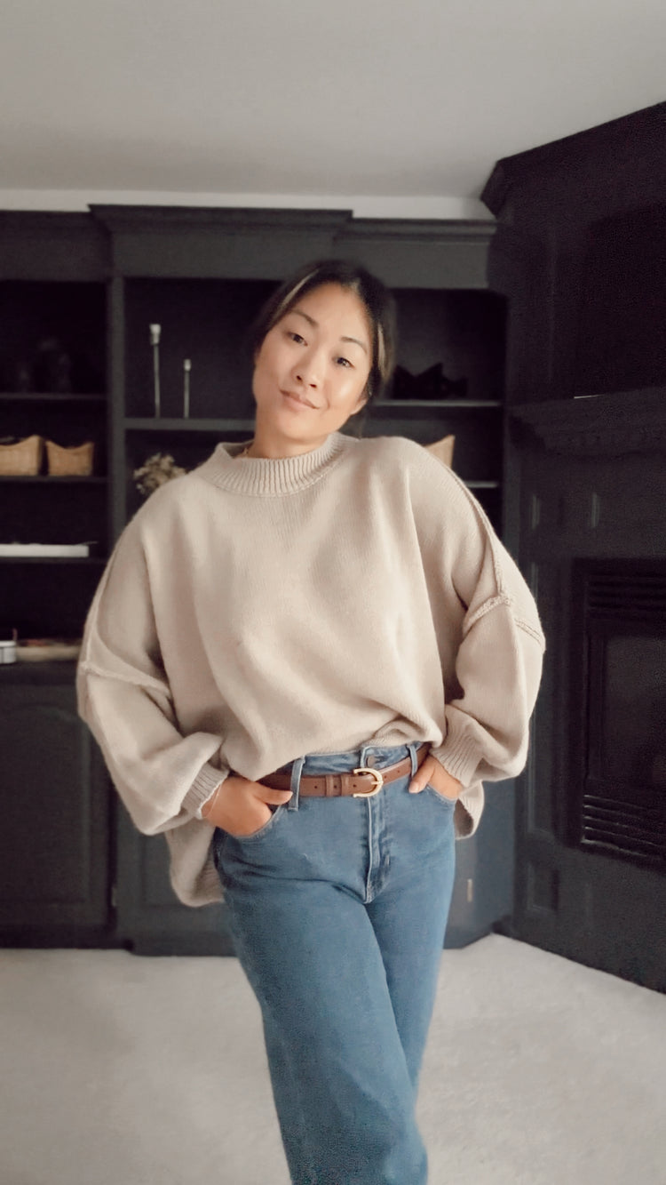 oversized rounded sweater